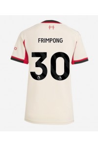 Liverpool Jeremie Frimpong #30 Jalkapallovaatteet Naisten Vieraspaita 2025-26 Lyhythihainen